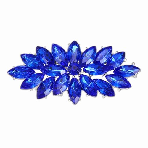 PATIKIL Spilla marquise con strass, spilla a forma di fiore con strass, spilla da donna per abito da sposa, vestiti, cappelli, vestiti, gioielli, regalo