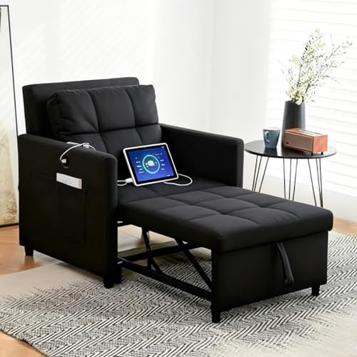 Sofa Bed Chair, 3 in 1 Convertible Sofa Bed Pull Out Single Chair Bed