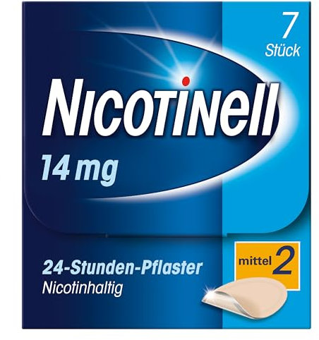 Nicotinell pflaster 14 mg / 24-Stunden- Nikotinpflaster , 7 St.: Pflasterstärke Mittel. Raucherentwöhnung. Mit der Steady-Flow Technologie hilft. Rauchen aufhören. Nikotin Rauchen aufhören