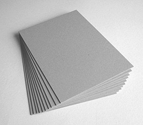 PROTECTAFILE 50 X A4 Grey Board 2000 Micron 2mm Thick Sheets Backing Modelling - Sturdy Cardboard Sheets for Crafts and DIY Projects - Designer Kraft Heavy Duty Chipboard Sheets