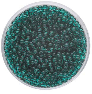 NEU Create it Easy Rocailles Indianerperlen 2,6 mm, 17g, transparent petrol