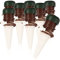 COM-FOUR® 8x Cono per irrigazione, cono in ceramica con tubo flessibile come sistema di gocciolamento distributore d'acqua in vacanza automatico (8 pezzi - marrone)