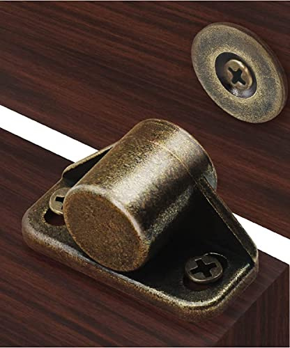 Sunivaca 8 Pack Magnetic Door Catch, Rare Earth Cabinet Magnetic Catch for Kitchen Cupboard and Closet Door Closing - Bronze