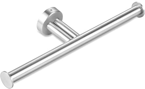 Supporto per carta igienica, doppia staffa progettata in nichel spazzolato supporto da parete per bagno, cucina, bagno in acciaio inox SUS304