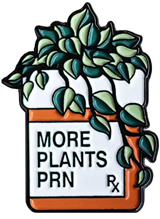 Plants Rx Botanical Enamel Badge Reel Pin | Cute Nurse Healthcare Medical Pharmacy Gift