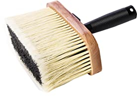 Deckenbürste oval - 170x70 mm, Kunstborsten, Borstenlänge 85 mm, Kunststoffkörper, PL-Griff - Kleisterbürste - Tapezierbürste