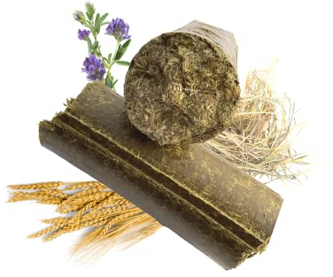 LAX Wiesenprodukte Knusperstangen für Pferde 3,5 kg (4 Stangen) – Getreide- & melassefreie Raufutter-Snacks mit Heu, Luzerne & Hafer – Gesundes Pferdeleckerli