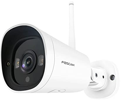 Foscam G4C 2K 4MP Starlight Dualband WLAN Überwachungskamera, wettergeschützt, mit Integrierte 2 Scheinwerfer und IR LED, Nachtsicht, Personenerkennung Bewegungserkennung, P2P-Funktion, H.265, Weiß