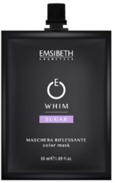 EMSIBETH WHIM SUGAR Color Mask Travel Size 50 ml – Maschera Riflessante Antigiallo per Capelli Biondi e Decolorati – Neutralizza i Riflessi Gialli – Formato da Viaggio