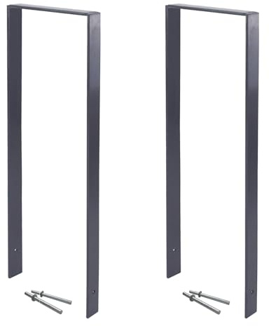 TRUTZHOLM Fahrrad Anlehnbügel Fahrradanlehner 2er Set 1190x390mm Anlehnständer zum Einbetonieren Flachstahl