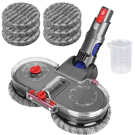 Asdazrxy Electric Mop Attachment for Dyson V12 / V10 Slim Vacuum Cleaner, Mop Attachment for Dyson with Removable Water Tank and 6 Washable Replacement Mop Pads