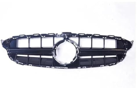STRJUS Kühlergrille Für Mercedes Für Benz C Klasse W205 Für AMG 2014-2018 Auto Oberen Stoßfänger Mesh Grid Mit Kamera Loch Front Niere Grille