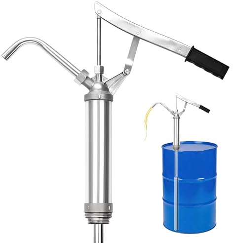 ohbien Lever Action Barrel Drum Pump Telescopic, Manual Oil Barrel Pump | Self Priming Adjustable Hand Oil Drum Pump with Non-Slip Handle, Diesel Fuel Lever Barrel Drum Fits 15 to 55 Gallon Drums
