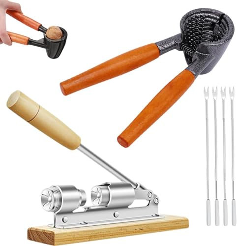 Walnut Pliers, Walnut Pliers Opener | Adjustable Heavy Duty Nut Tong Opener Machine - Ergonomic Reusable Chestnut Peeler Set Easily Cracks Open Nuts, Pecan Nuts, Paran Nuts and Walnuts