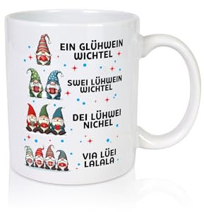 Ein Glühwein wichtel | Swei Glühwein | Weihnachten - Tasse Weiss - Kaffeetasse/Geschenk/Familie