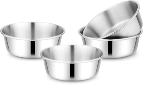 TKOWTB Children'S Stainless Steel Bowl Set Bowls 304 18/8 Stainless Steel 10 Ounces Dishwasher Safe 4Pack