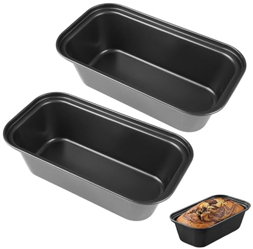 2 Stück Brotbackform Kasten, 20x11x6 cm Brotformen zum Backen Rechteckige