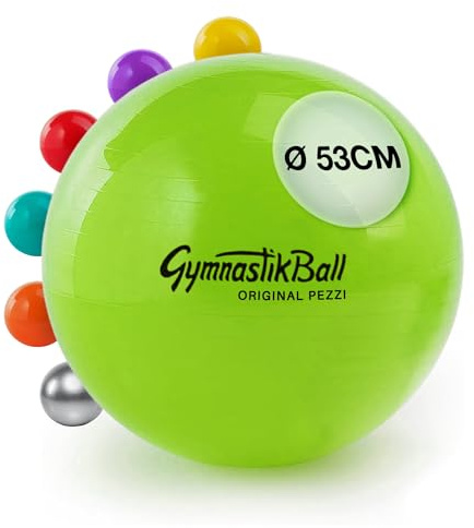 PEZZI Gymnastikball Standard Sitzball | Sitzball aus robustem PVC, belastbar bis 400 kg, für Therapie, Sport und Büro
