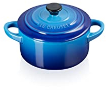 Le Creuset Mini cocotte rotonda in gres vetrificato, 250 ml, diameter 10 cm, Azure, 71901102200100