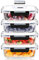 ERUIV Meal Prep - Recipientes Herméticos Para Alimentos, Cierre a Presión - Storage Recipiente - Sin BPA - Apto Para Microondas, Lavavajillas y Horno [ set de 4 1040ml ] Recipientes Para Alimentos