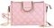 Pierre Cardin Sac pour femme, en simili cuir, en cuir synthétique, petite taille, à bandoulière, multifonctionnel, en cuir, sac pour femme, Shopper, en similicuir, rose