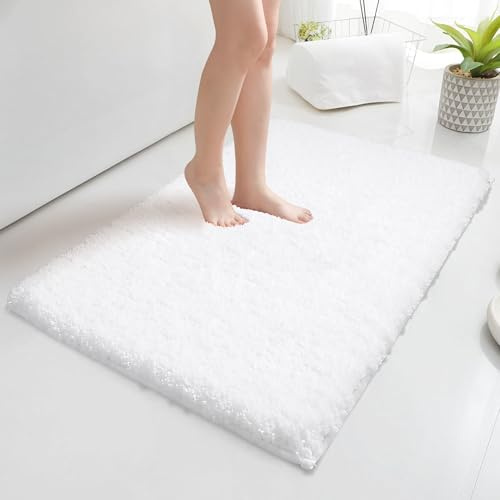 Baahrnom Tapis de Salle de Bain Anti-Dérapant 80x120 cm, Absorbant et Doux en Microfibre, Lavable en Machine pour Douche, Séjour, Entrée