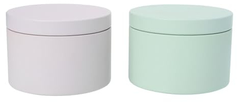 Angoily Scatole in Latta per Candele Fai da Te 2 Pezzi Contenitori per Candele Profumate e Caramelle Nuziali Barattoli Compatti per Feste e Matrimoni Confezioni Regalo Multifunzione