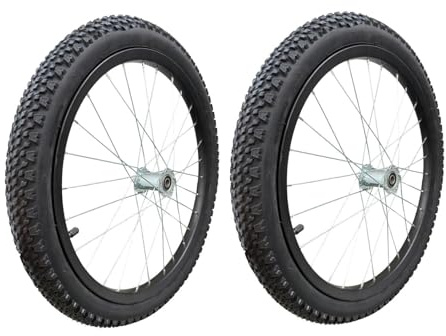 perfk 2 X 20-inch Trailer Wheels, Component for Trailers, And Outdoor Sports, Sturdy Support And Replacement