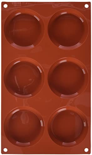 silikomart | SF047 Moule en silicone pour TORTINA Monoportions, 6 Cupcakes | antiadhésif, 1 Moule à gâteau, Ø 80 h 18 mm, Made in Italy