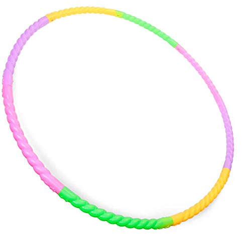 Tobar 21632 Hula Hoop Reifen für Kinder, zum Zusammenstecken, aus 8 bunten Abschnitten, Durchmesser von 66cm and 75 cm diameter