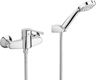 Roca,Victoria,PRO - Grifería monomando exterior para ducha con ducha de mano, flexible de 1,50 m. y soporte de ducha articulado. Con maneta para Personas con Movilidad Reducida,A5A2023C02