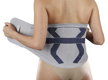Bandage Sacro-Lombaire avec baleineORIONE Art.3087 Gris Taille XXL 107-115 cm