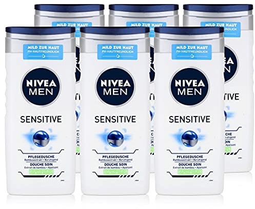NIVEA Pflegedusche Sensitive for Men 6er Pack (6 x 250 ml)