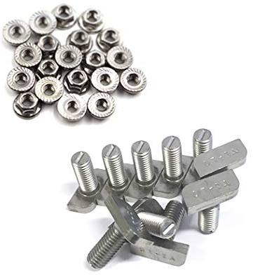 10x Hammerkopfschrauben + Sperrzahnmuttern M8 x 20 Edelstahl A2 Photovoltaik