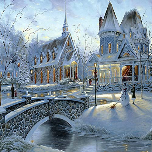 DIY Diamond Painting Voll Set für Kinder Erwachsene Full Drill Diamant Painting Bilder Groß 5D Diamant Malerei Vollbohr Kit Diamant Gemälde Mosaik Diamant Art Décor(Landschaft)-Square_drill_90x90cm