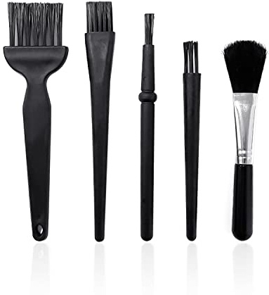 CQQNIU Kit de 5 brosses de nettoyage antistatiques pour ordinateur dont une brosse pour clavier et une pour caméra