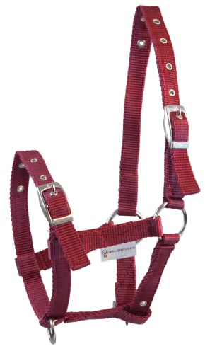 Equipride TRIPPLE HEADCOLLAR FOR FOALS FULLY ADJUSTABLE ON HEADPIECE AND NOSEBAND (Burgundy)