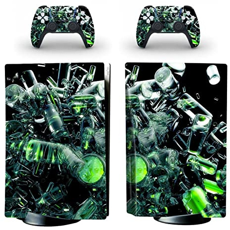 BUCEN Anime Decal Skin para PS5 Disk Edition Consola 2 Controladores Funda Vinilo Skins Wraps, Sin Burbujas, Resistente Arañazos 95918 Anti Rasguños