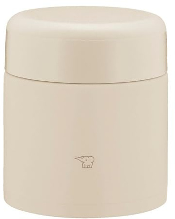 ZOJIRUSHI Mahobin Stainless Steel Thermal Soup Jar & Lunch Jar, 300ml, Beige, Integrated Lid, Easy to Clean, 3 Pieces Only Wash SW-KA30-CM