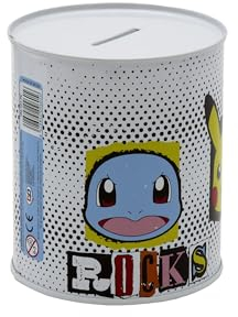 CyP Brands Pokémon - Salvadanaio in metallo, sigillato, salvadanaio medio, multicolore, prodotto ufficiale