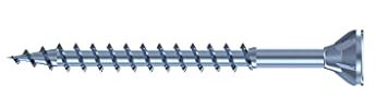 Vi-PORT® Q200 Plus Spanplattenschrauben Tx mit Fräsrippen gleitbeschichtet Teilgewinde Ø 3-6 x L 30-200 mm Stahl verzinkt blau passiviert (200, Ø 5 mm x L 60 mm)