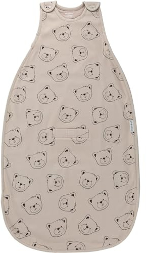 Woolino Ultimate Baby Sleep Sack – 4 Season Merino Wool Sleeping Bag, Organic Cotton Outer, Temp Regulating Blanket, Adjustable Sleep Sack Universal Size 2–24 Months - Teddy Bear