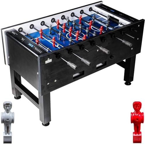 Fußball Tischkicker Turnier Fireball blaues Spielfeld Figuren Grau Rot 95kg