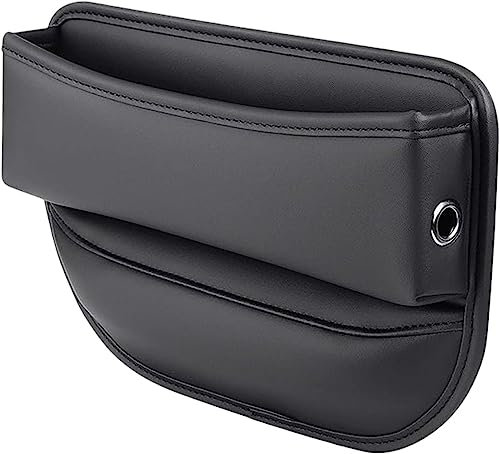 VELUNE Autositz Aufbewahrungsbox für Porsche Taycan Turbo Cross Turismo S, PU-Leder-Organizer Sitz Seitentaschen Organizer Multifunktionale Aufbewahrungsbox,A-Black