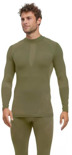 FALKE Men's Warm Turtleneck Technical Underwear Shirt Sport Long Sleeve for Weather Soft Cold Breathable Quick Dry Durable Functional Thread 1 Piece