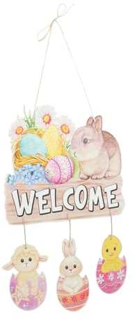 PRETYZOOM Osterdeko Türschild Hängeschild Für Ostern Fröhliche Wanddekoration Für Zuhause Und Türen Einzigartiges Design Für Fröhliche Feiertage