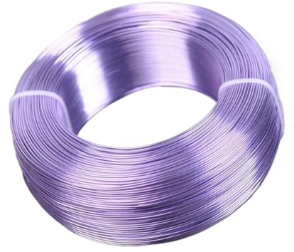SHBHWS Aluminiumdraht 1 große Rolle 0,8 mm/1 mm/1,5 mm/2 mm/2,5 mm/3,0 mm Aluminium-Weichmetalldraht for Basteln von Schmuck for Selbermachen Aludraht(Light Violet,1.5mm (95 Meters))