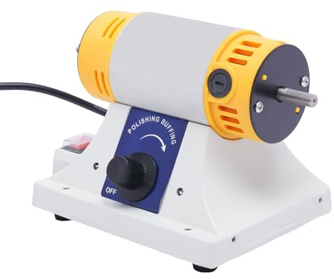 Poliermaschine, Mini Doppelkopf Polierbock Tisch Schleifbock Bench Schleifmaschine Poliermaschine für Schleifen und Polieren