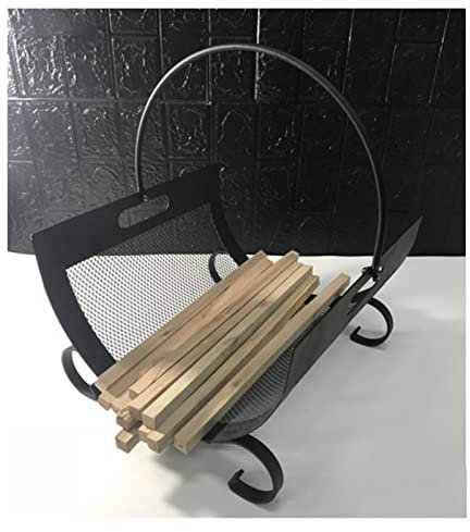 MYVVKIA Firewood Rack Fireplace Wood Stacking Rack Stacking Fireplace Decoration Indoor Outdoor Firewood Shelf for Firewood Wood Stove Fireplace Log Holder Log Rack,