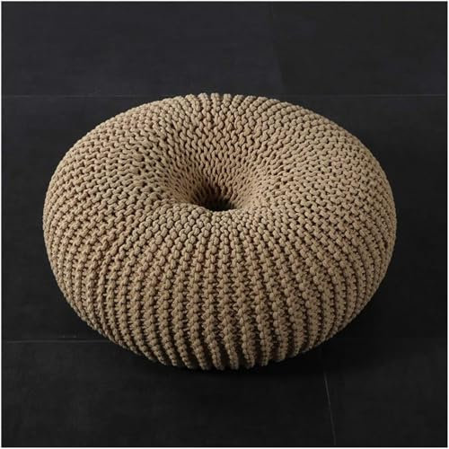 MEILISHAOMEI Futon aus Baumwollgewebe in Donutform,20 cm hoher Hocker,EPS-Granulat,weich gepolsterter Pouf,60 x 20 cm,für Schlafzimmer/Büro/Kinderzimmer